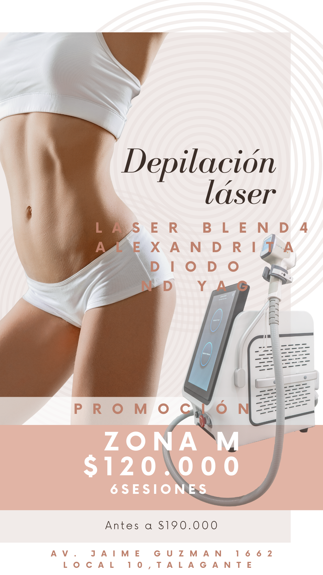 Depilación láser Rostro o zona M