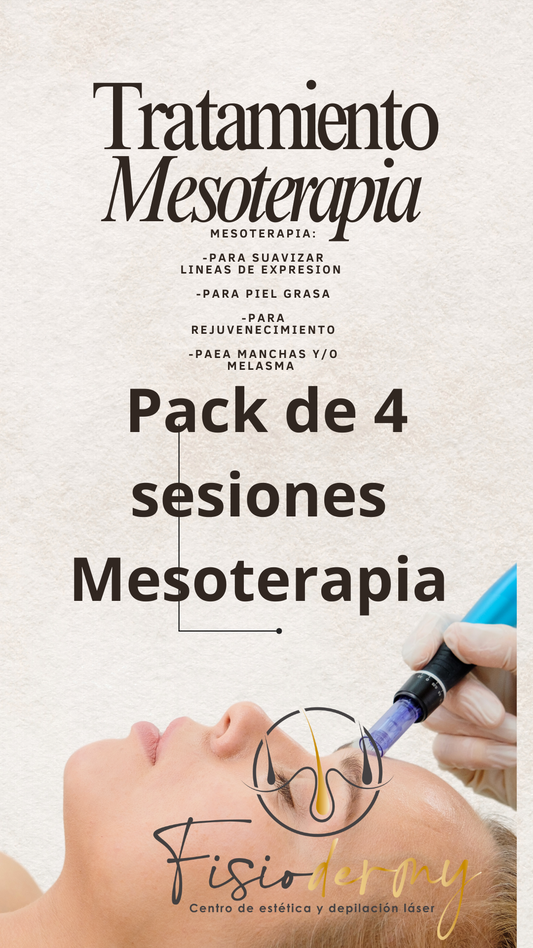 Pack de 4 sesiones Mesoterapia de mesofusion