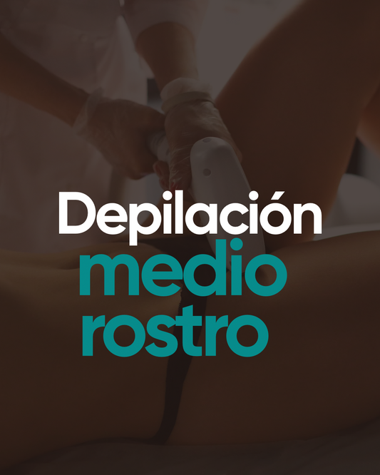 Depilación  láser medio rostro (zona S) 6 sesiones